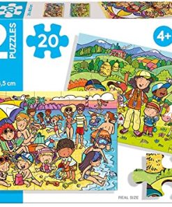 2 Puzzles 20 pièces – Vacances Mer et Montagne