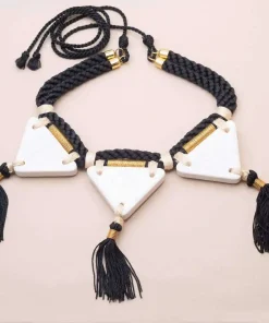 YSL Vintage Collier Faïence