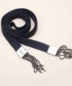 YSL Ceinture Tissu Pompon Chaînes