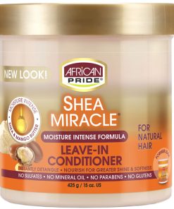 AFRICAN PRIDE – Shea Miracle Leave-In Après-Shampoing  – Beurre de Karité & Mangue (425 g)