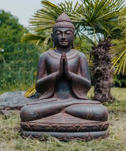 Zen sitzender Buddha aus Premium Naturstein – 100cm