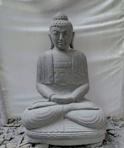 Statue Buddha sitzend Meditation Naturstein Premium 105 cm