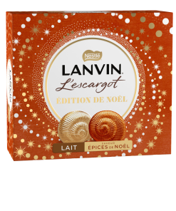Boîte cadeau Escargots Lanvin chocolat lait & épices de Noël 269g