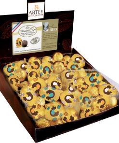 Abtey Chocolatier – Présentoir Œufs Pralinés en Chocolat au Lait – Praliné Supérieur & Noisettes – 72 Œufs Individuels – Chocolat Sans Alcool – Idéal pour Pâques & Cadeaux Gourmands